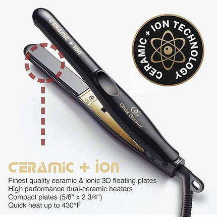 Olivia Garden Ceramic + ion Travel Flat Iron with FREE GIFT