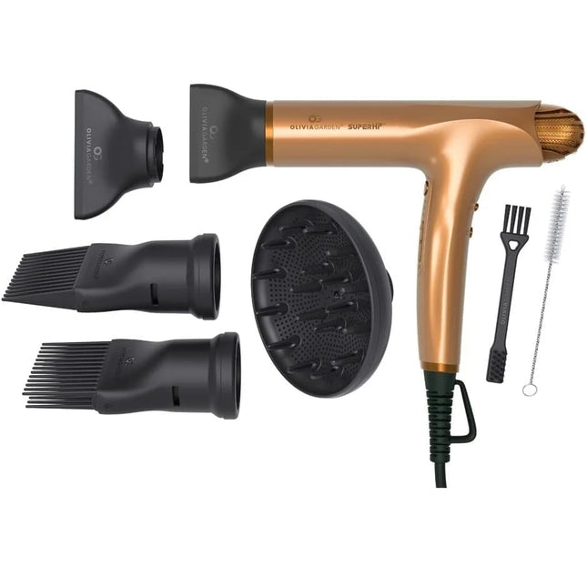 Olivia Garden SuperHP High Performance Professional Hair Dryer (Bronze)