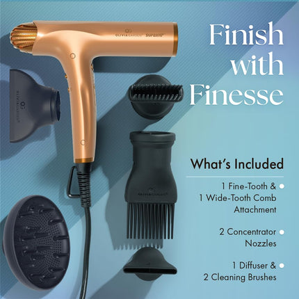 Olivia Garden SuperHP High Performance Professional Hair Dryer (Bronze)