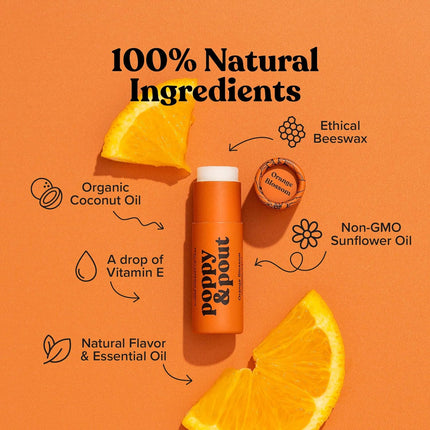 Poppy & Pout Lip Balm - Orange Blossom