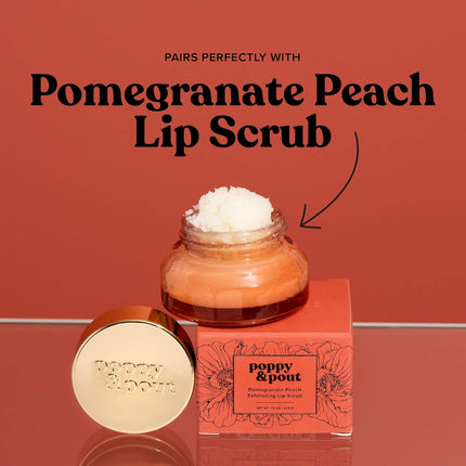 Poppy & Pout Lip Balm - Pomegranate Peach