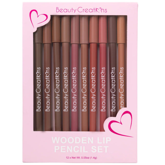 Beauty Creations Wooden Lip Pencil Set