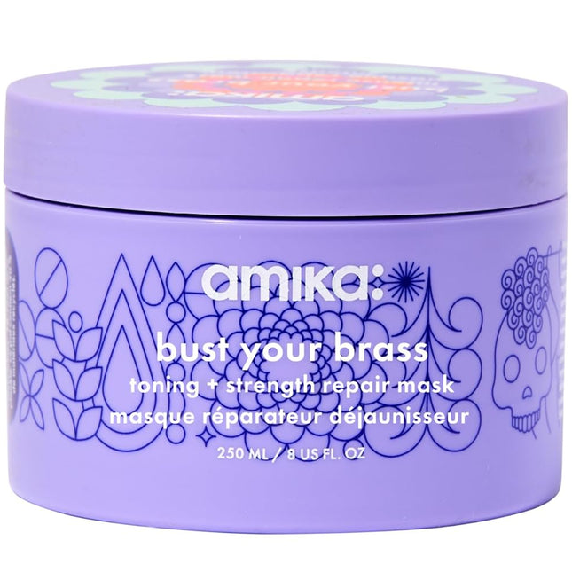Amika Bust Your Brass Cool Blonde Intense Repair Hair Mask
