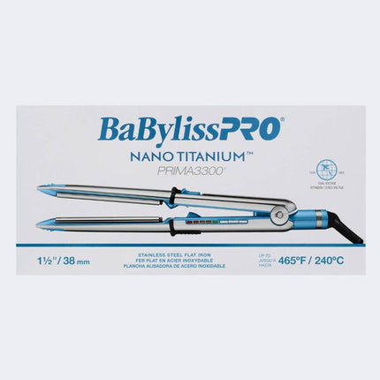 BaBylissPRO Nano Titanium 1 1/2" Prima Stainless Steel Styling Iron