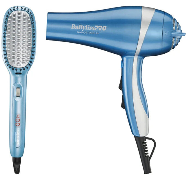 BaBylissPRO Nano Titanium Dryer & Ionic Thermal Paddle Brush
