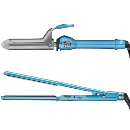 BaBylissPRO Nano Titanium™ 1 1/2" Ultra-Thin Flat Iron + 1 1/4" Spring Curling Iron Gift Set