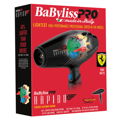BaBylissPRO Rapido Italian Dryer Black 1