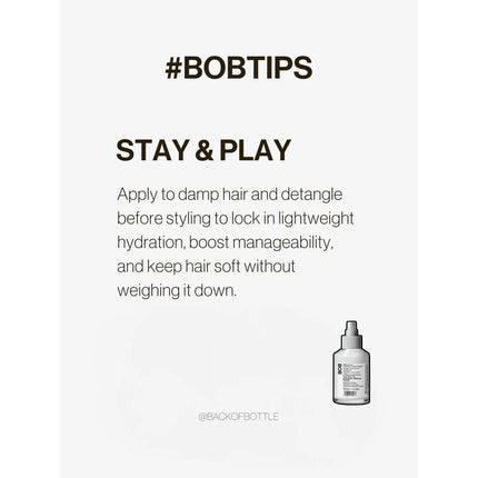BACK OF BOTTLE Stay & Play Leave-In Conditioner