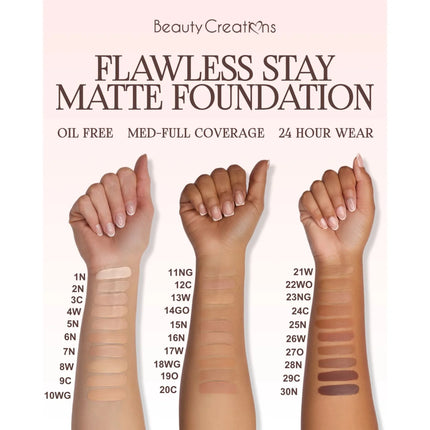 Beauty Creations Flawless Stay Matte Foundation