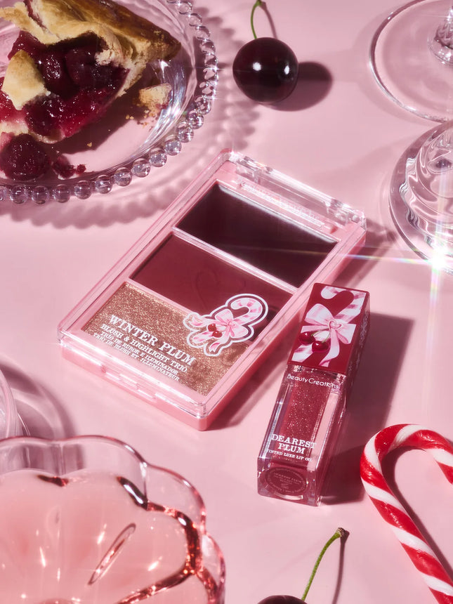 Beauty Creations Xmas Dashin' Darling Blush, Highlight & Tinted Luxe Lip Oil Set