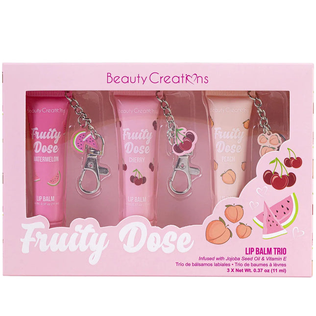 Beauty Creations Fruity Dose Keychain Lip Balm Trio Set