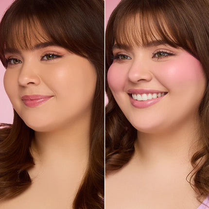 Beauty Creations Liquid Blush  Model Wearing Pink Thing