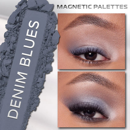 Beauty Creations Magnetic Palettes Denim Blues Swatch