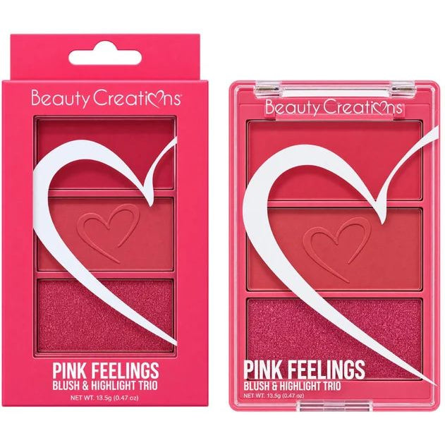 Beauty Creations Pink Feelings Blush & Highlighter Trio