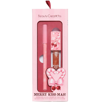 Beauty Creations Xmas Merry Kiss-Mas! Tinted Luxe Lip Oil & Wooden Lip Pencil Duo
