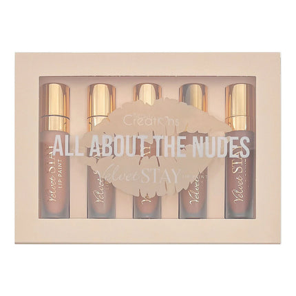 Beauty Creations Velvet Stay Lip Paint Set - All About The Nudes