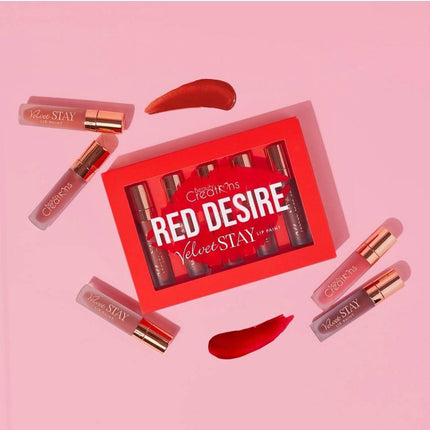 Beauty Creations Velvet Stay Lip Paint Set - Red Desire