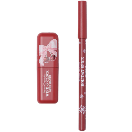 Beauty Creations Xmas Midnight Kiss Liquid Gel Tint & Wooden Lip Pencil Duo