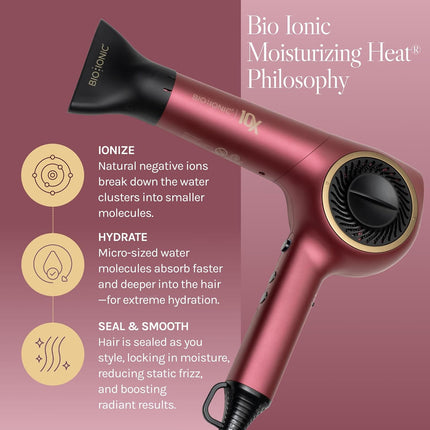 Bio Ionic Velvet Rouge 10X™ UltraLight Speed Dryer