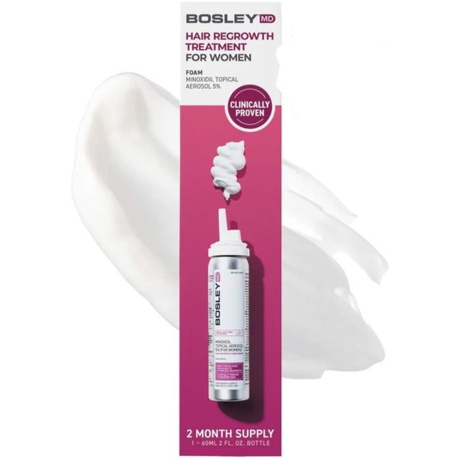 BosleyMD Women's Extra Strength Minoxidil 5% Topical (Foam) 2 Month Supply