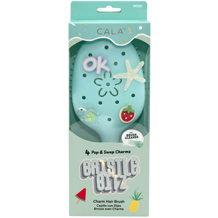 CALA Bristle Bitz Charm Hair Brush - Light Blue