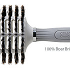 Olivia Garden Ceramic + ion Turbo Vent Oval Twin & 100% Boar - 3 1/2