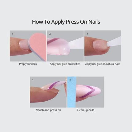 BTArtboxnails X-Coat Soft Gel Press On Nails - Orchid Dew (Short Almond)