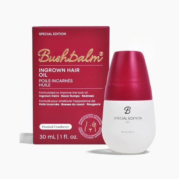 Bushbalm Ingrown Hair + Pre-Post Wax Oil - Frosted Cranberry