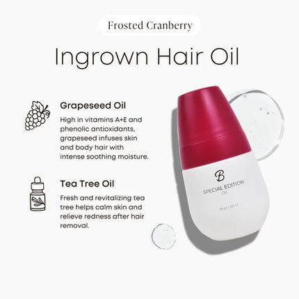 Bushbalm Ingrown Hair + Pre-Post Wax Oil - Frosted Cranberry