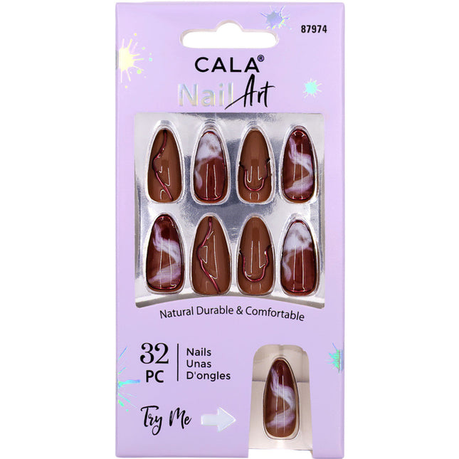 CALA Nail Art: Earth Marble Press On Nails