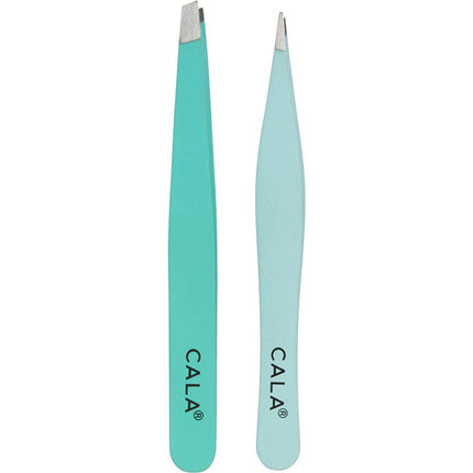 CALA Tweezer Duo | Fine Point & Slanted (Mint)
