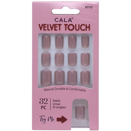 CALA Velvet Touch | Short Square Pink Press On Nails