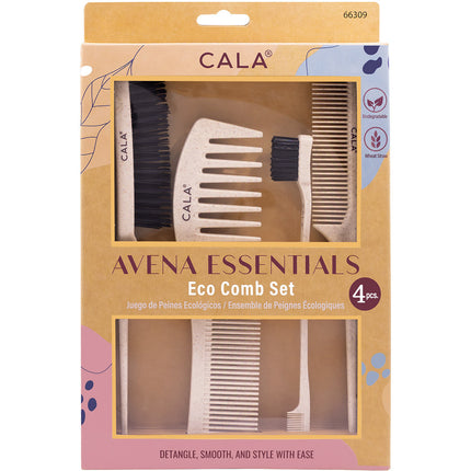 Wheat Straw Comb Set Earth (4 PCS)