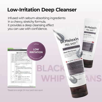 Dr. Melaxin Peel Shot Black Rice Mochi Whip Cleanser