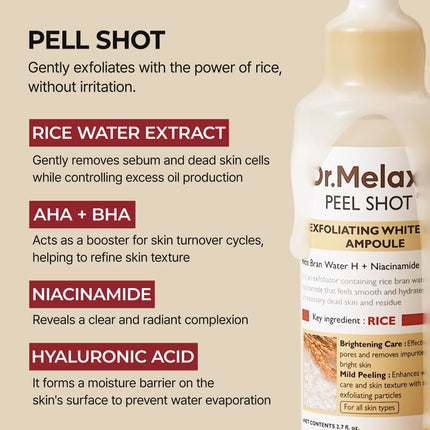 Dr. Melaxin Peel Shot Glow White Rice Ampoule