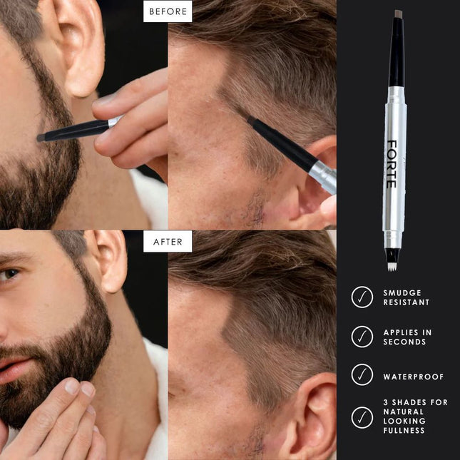 Forte Series Beard and Hairline Pencil - Instant definition & Natural finish - 0.013 Oz
