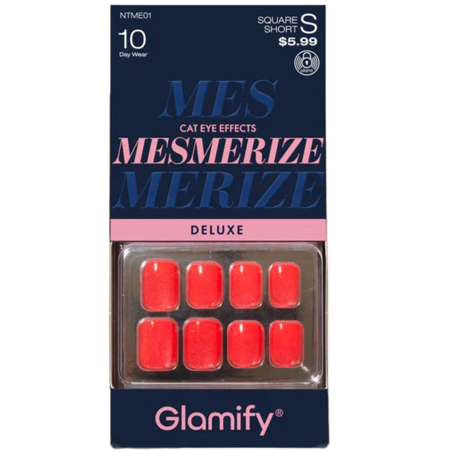 Absolute New York Glamify NTME01 Mesmerize Deluxe Press On Nails - Square Short