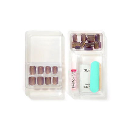 Absolute New York Glamify NTME02 Mesmerize Deluxe Press On Nails - Square Short