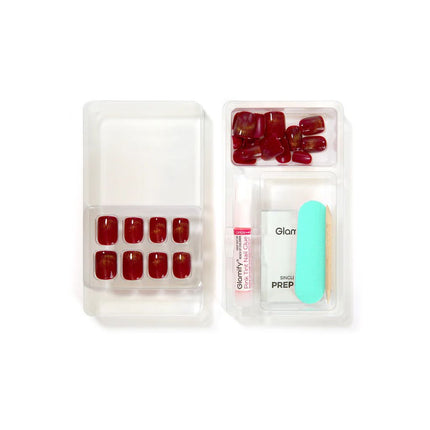 Absolute New York Glamify NTME04 Mesmerize Deluxe Press On Nails - Square Short