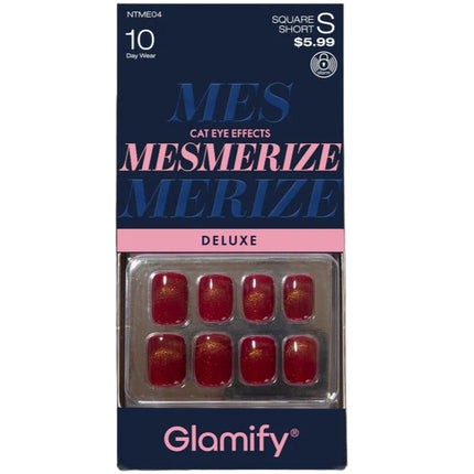 Absolute New York Glamify NTME04 Mesmerize Deluxe Press On Nails - Square Short