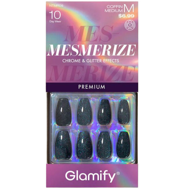 Absolute New York Glamify NTMR08 Mesmerize Premium Press On Nails - Almond Medium