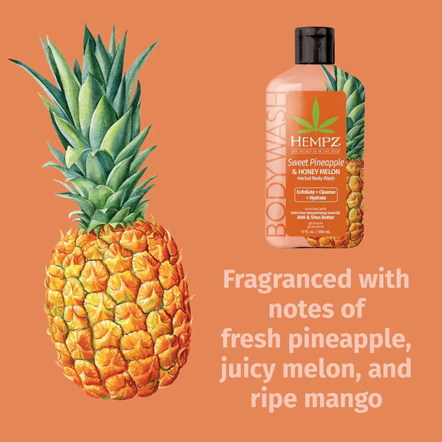 Hempz Sweet Pineapple _ Honey Melon Herbal Body Wash 2