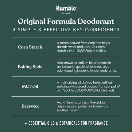 Humble Brands Aluminum Free Deodorant Original Formula Full Size