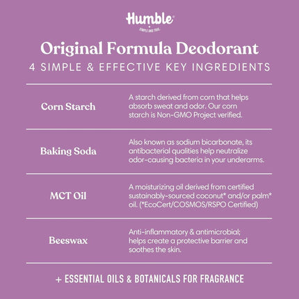 Humble Brands Aluminum Free Deodorant Original Formula Full Size