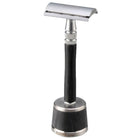 Feather Wood and Stainless Steel Double Edge Razor w/Stand WS-D2S