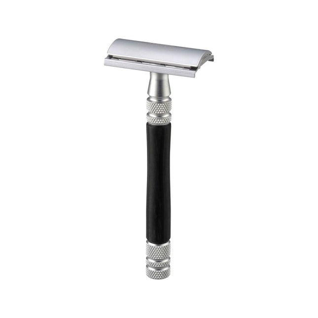 Feather Wood and Stainless Steel Double Edge Razor w/Stand WS-D2S