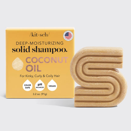 kit-sch Coconut Oil Deep-Moisturizing Solid Shampoo Bar