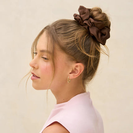 kitsch Black & Chocolate Oversized Scrunchies