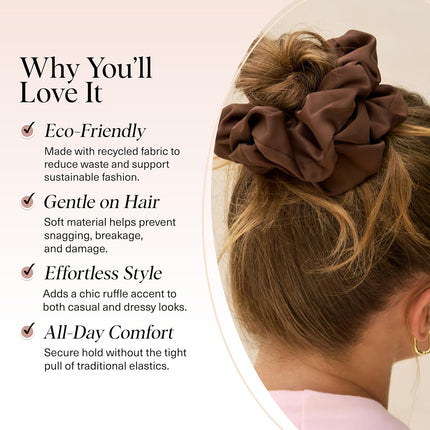 kitsch Black & Chocolate Oversized Scrunchies