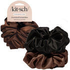 kitsch Black & Chocolate Oversized Scrunchies